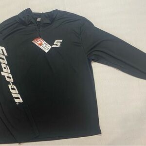 Snap-on Black Long Sleeve Men's Shirt